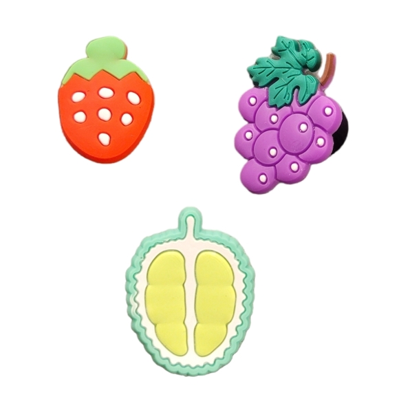 NEW 3pc Bundle Fruit Croc Charms - Picture 1 of 4